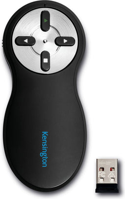 Kensington 2.4Ghz Draadloze Presenter - Afstandsbediening voor Presentaties - met Rode Laser - Zwart