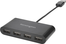 Kensington USB 2.0 Hub met 4 Poorten - USB Splitter - Zwart