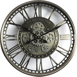 Kensington - Wandklok rond Levi S - 53,5cm - Antiek zilver