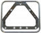 Kentekenplaathouder liggend 100x175mm metaal retro chroom