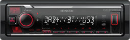 Kenwood KMM-BT408DAB Bluetooth autoradio - inclusief DAB+ antenne - Rood