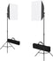 vidaXL - Fotostudioset - met - softboxlampen - en - achtergrond