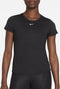 Nike One Dri-FIT Ss Slim Sportshirt - Dames - Zwart - Maat L