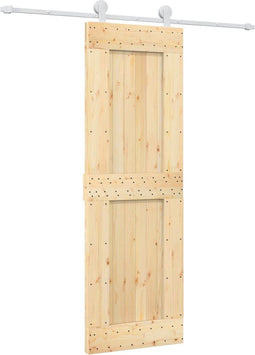 vidaXL - Schuifdeur - met - beslag - 70x210 - cm - massief - grenenhout