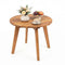 Coast Bijzettafel - Ronde Tuintafel van Massief Acaciahout - 43 x 43 x 35 cm - Naturel