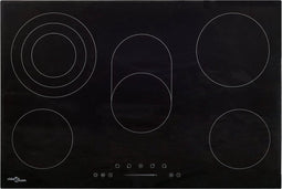 Keramische kookplaat 5 kookzones aanraakbediening 8500 W 77 cm