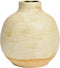 Keramische vaas beige (B/H/D) 16x18x16cm alleen voor droogbloemen