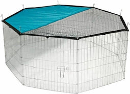 Kerbl Konijnenren - Achthoekig - 57x57cm - Gemakkelijk te monteren met grondankers