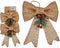 Kerst Decoratie Set Lasso Bruin Rood Groen Natuurlijke Vezel 14 x 3 x 19 cm (12 Stuks)