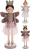Kerst engel Staand wit / roze - 36cm - 2 Designs