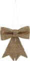 Kerst - Kerstdecoratie - Strik - Hangers - Glitter - Set van 8 - Hangdecoratie