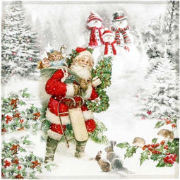 Kerst Kerstmis Christmas Noël Servetten Filip 40x40cm dessin 1 Verpakt per 1 stuks