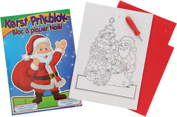 Kerst Prikblok A5 - Kerstman prikpen en vilt
