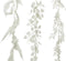 Kerst Slinger Plastic 3Ass Fern Leaf - Heart Shape Leaf - Bamboo Leaf Wit L2.00-W10.00-H180.00cm