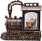 Kerst waterspinner Trein met verlichting en muziek - 23 cm