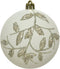 Kerstbal Deco Blad - Wolwit