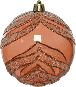 Kerstbal Deco Glitter - Terra Bruin