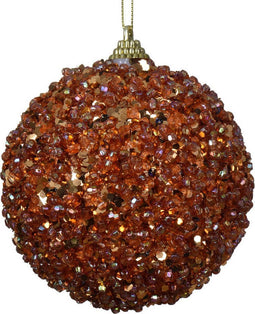Kerstbal foam d10 cm bruin/kleur(en)