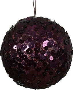 Kerstbal foam d8 cm donker mauve
