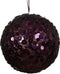 Kerstbal foam d8 cm donker mauve