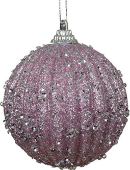 Kerstbal foam d8 cm fris lila I