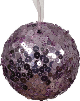 Kerstbal foam d8 cm fris lila