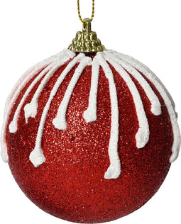 Kerstbal foam d8 cm kerstrood I kerst