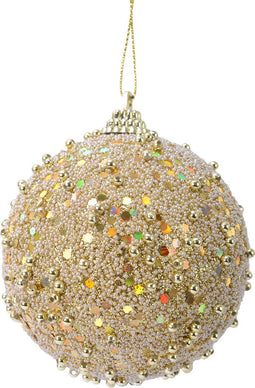 kerstbal foam d8 cm licht goud II kerst