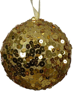 Kerstbal foam d8 cm licht goud