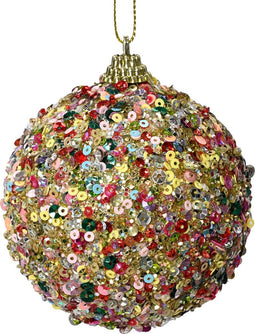Kerstbal foam d8 cm multi kerst