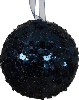 Kerstbal foam d8 cm nachtblauw