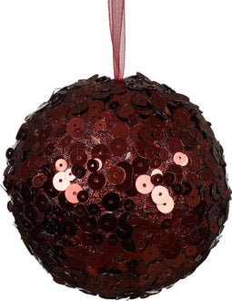Kerstbal foam d8 cm ossenbloed