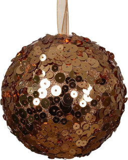Kerstbal foam d8 cm pecannoot bruin