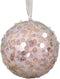 Kerstbal foam d8 cm poederroze