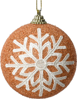 Kerstbal foam d8 cm sprankelend rose kerst