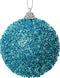 Kerstbal foam d8 cm suiker blauw kerst