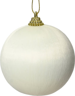 Kerstbal foam d8 cm wolwit I kerst