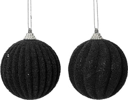Kerstbal foam d8 cm zwart a2 kerst