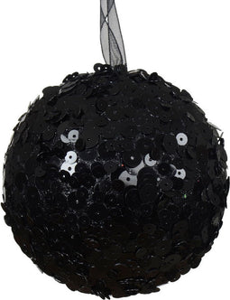 Kerstbal foam d8 cm zwart