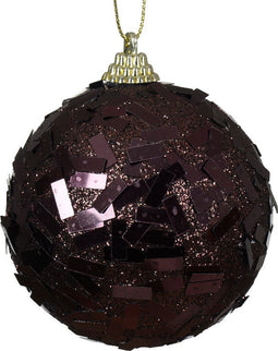 Kerstbal foam d8 cm zwarte truffel I