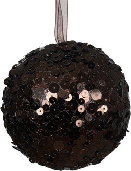 Kerstbal foam d8 cm zwarte truffel