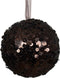 Kerstbal foam d8 cm zwarte truffel