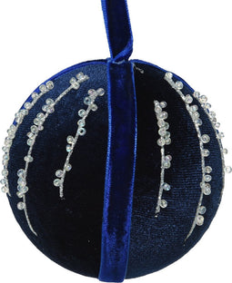 Kerstbal foam d8cm blauw