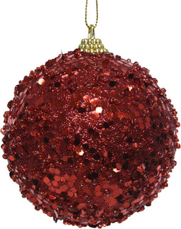 Kerstbal foam d8cm kerstrood