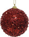 Kerstbal foam d8cm kerstrood