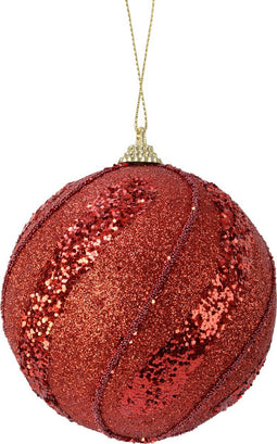 Kerstbal foam d8cm kerstrood