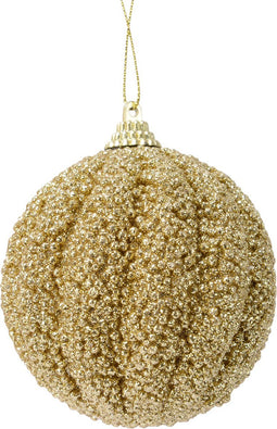 Kerstbal foam d8cm licht goud