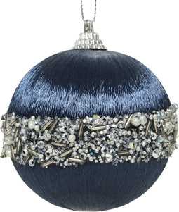 Kerstbal foam d8cm nachtblauw