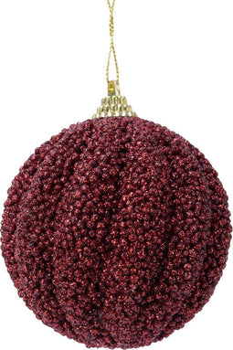 Kerstbal foam d8cm ossenbloed