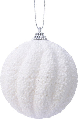 Kerstbal foam d8cm winterwit